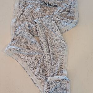 lululemon athletica White & Black Speckled Track Joggers